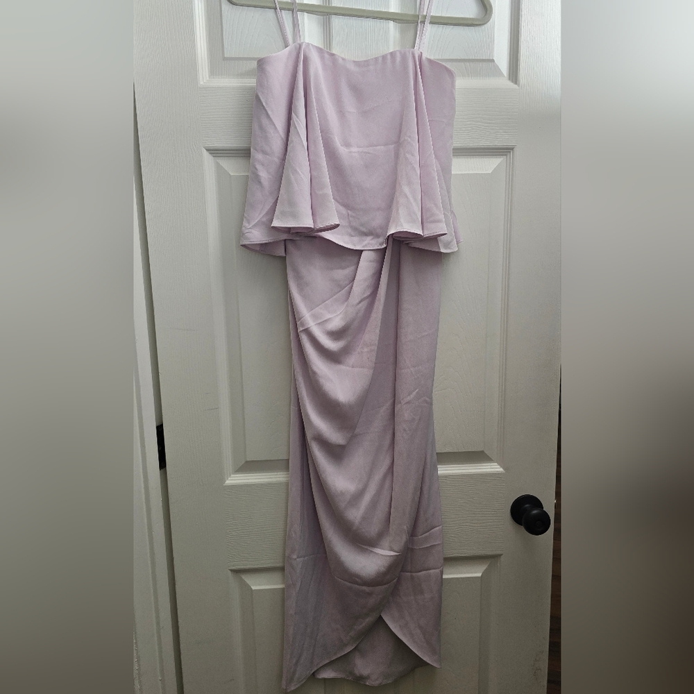Shona Joy Strapless Lilac Dress